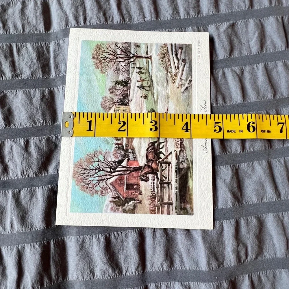 Currier & Ives Vintage Winter Scene‎ Greeting Cards Set of 18 with Envelopes